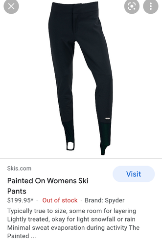 Spyder Black Painted On Pants New Women's Adult Size 10 Spyder