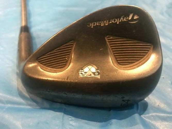 TaylorMade RAC TP Black 54 Degree 10 Bounce Sand Wedge Rifle Stif Steel *Good*