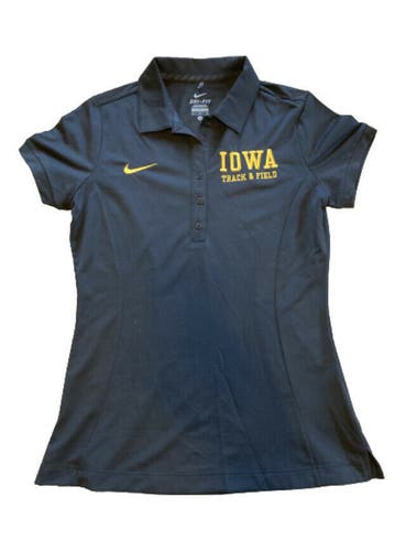 New W/O Tags Nike University of Iowa Women's Track and Field Polo Black Size M