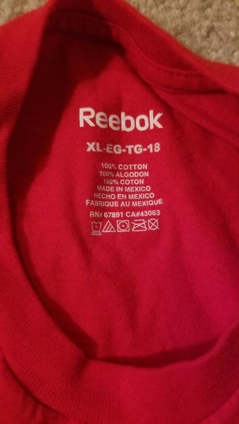 REEBOK Chicago Blackhawks Youth XL 2017 WINTER CLASSIC Red Long Sleeve SHIRT