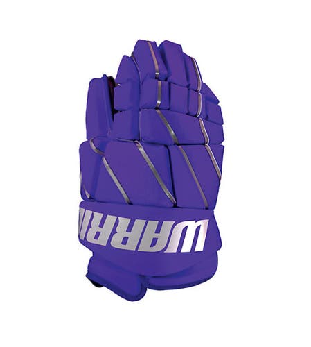 New Warrior Burn Fatboy Box Lacrosse Goalie Gloves 12" Purple Lax indoor goal Sr