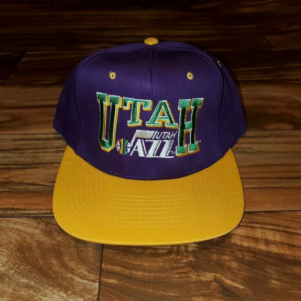 Vintage 90's NBA Utah Jazz TWILL Snapback Hat 🧢 Cap 🏀 Sports Specialties