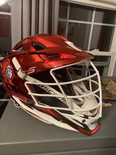 Chrome Red Adult Player's Cascade S Helmet