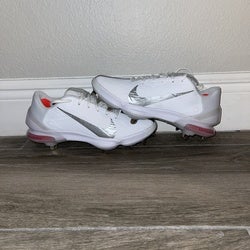 Nike Force Zoom Trout 7 Pro White/Silver Baseball Cleats Men’s SZ 8.5 CQ7224-104