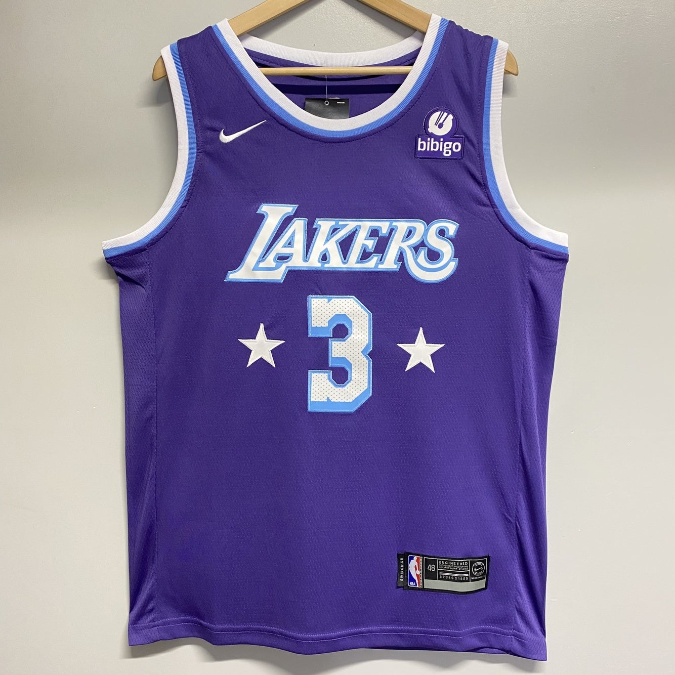 E. Baylor LA Lakers Mitchell & Ness Hardwood Classics Nba 75th Anniversary  Diamond Swingman Jersey