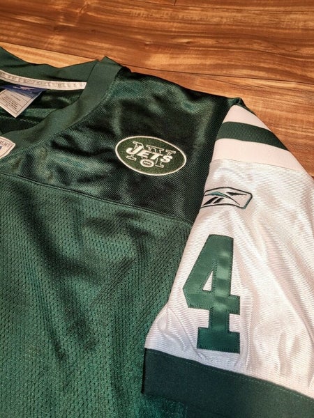 2008 NEW YORK JETS FAVRE #4 REEBOK ON FIELD JERSEY (HOME) Y