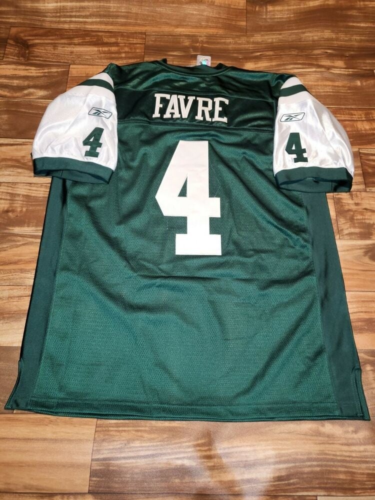 Brett Favre Authentic New York Jets Jersey by Reebok, Green, size