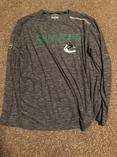 Vancouver Canucks team issue long sleeve shirt
