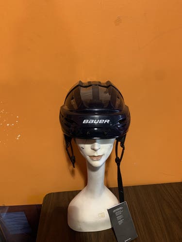 New Navy Blue Bauer Re-Akt 95 Helmet Size L