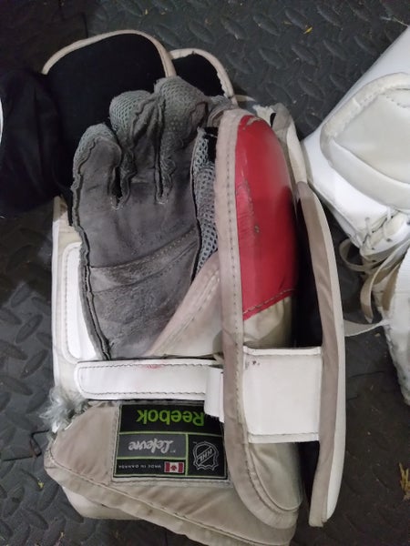 White Goalie Full Set Used Senior 34" Bauer Regular Reactor 2000
