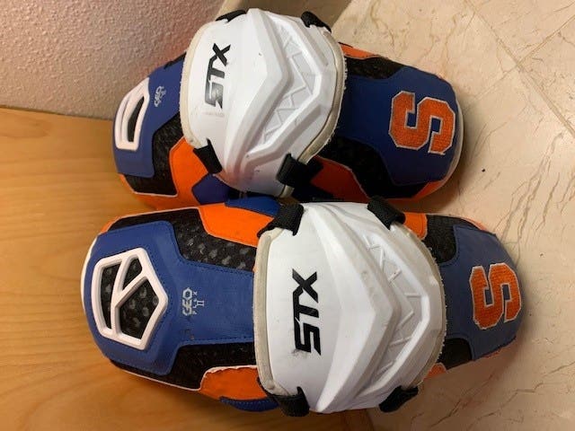 STX Syracuse Throwback colors elbow pads