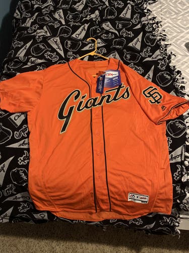 San Francisco Giants Orange Adult Size 52 Majestic Jersey