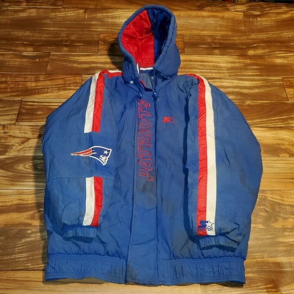 Starter NFL Puffer Hooded Jacket New England Patriots Size XL for