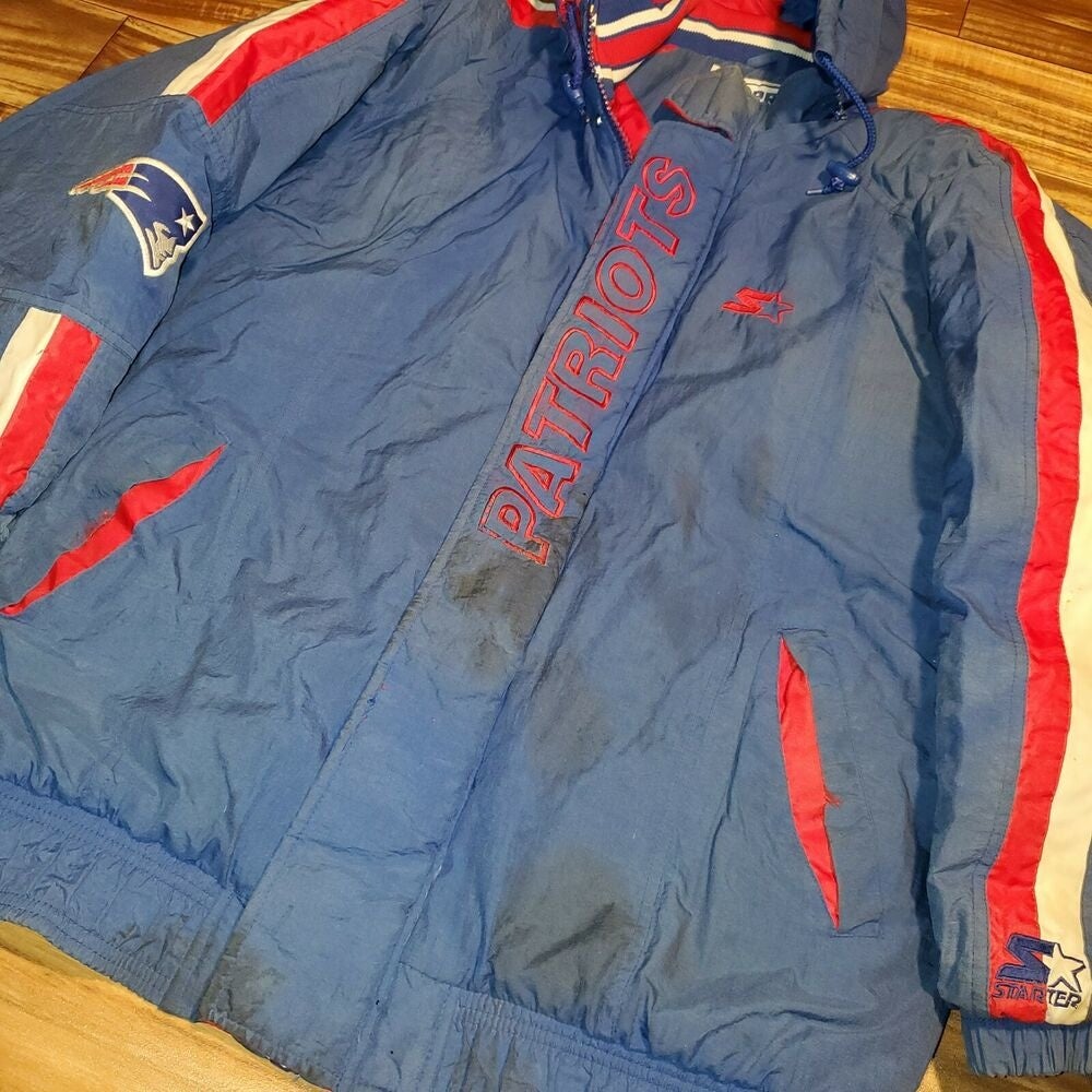 Vintage New England Patriots Full Zip Puffer Jacket Size XL 