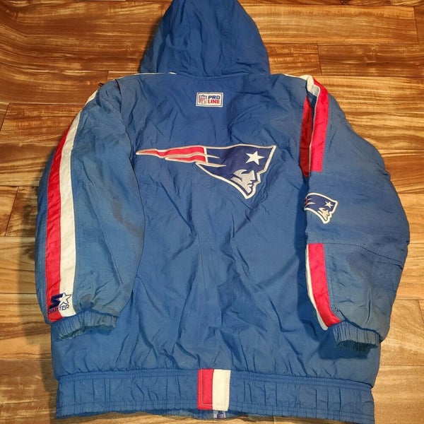 Vintage RARE New England Patriots Starter Puffer Jacket Worn Size L/XL