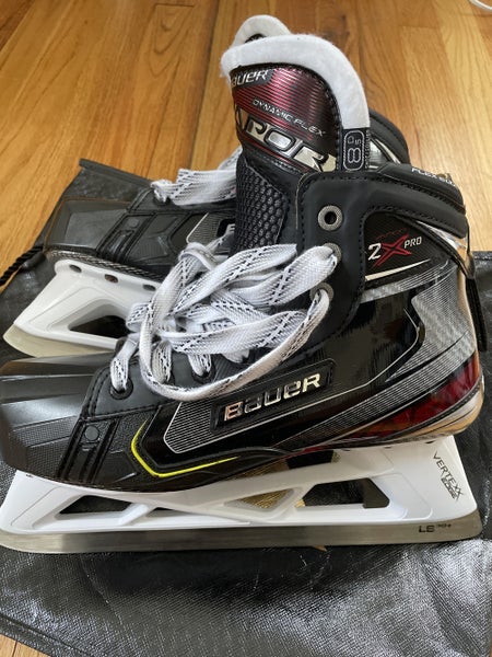 HARVARD - Hockey Goalie Skates Senior New Bauer Vapor 2X Pro Regular Width Size 8.5