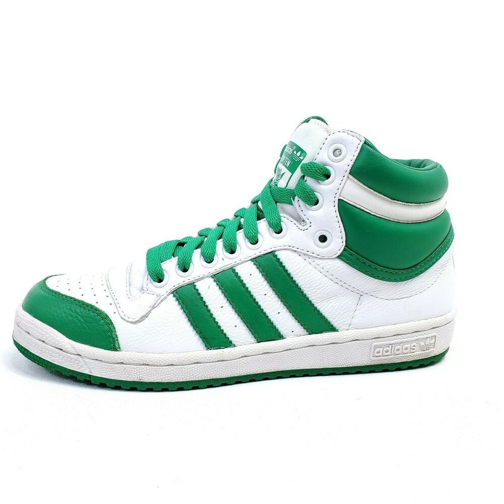Vechter Sympathiek druiven Vintage 2005 Mens 8 Adidas Top Ten Hi Basketball Shoes Retro White Green |  SidelineSwap