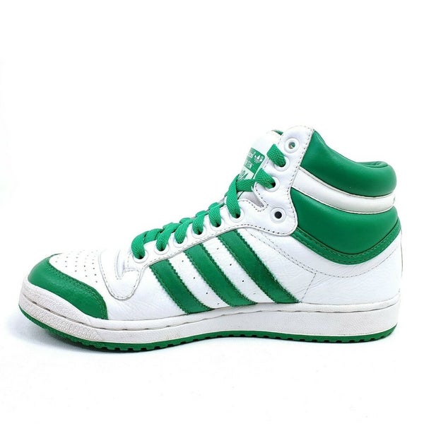 Vechter Sympathiek druiven Vintage 2005 Mens 8 Adidas Top Ten Hi Basketball Shoes Retro White Green |  SidelineSwap