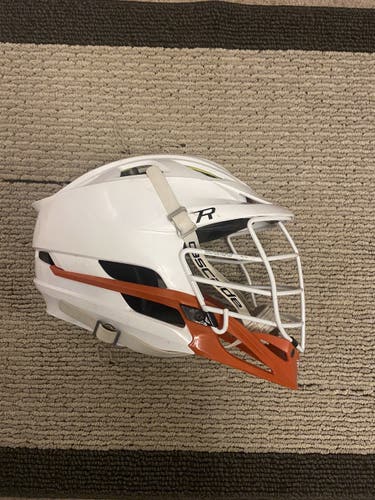 White And Orange Adult Player's Cascade R Helmet