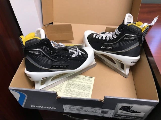 Hockey Goalie Skates Junior New Bauer Supreme One60 Extra Wide Width Size 4