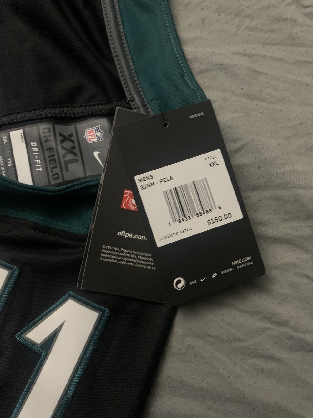 Nike NFL Philadelphia Eagles Home Men Vapor Limited Jersey Carson Wentz XXL  32NM