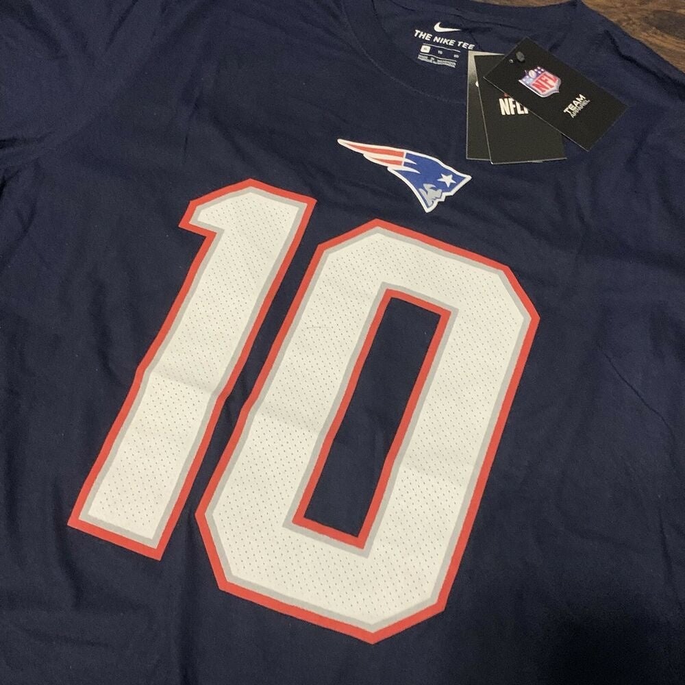 Nike Youth New England Patriots Mac Jones #10 Red Throwback T-Shirt