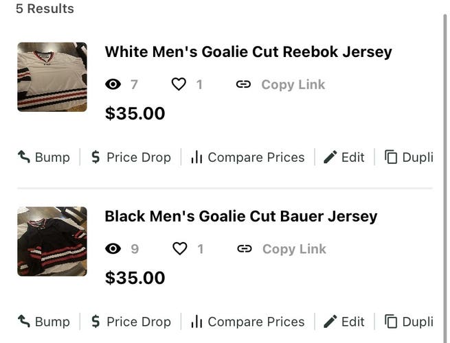 Men's Goalie Cut Jerseys