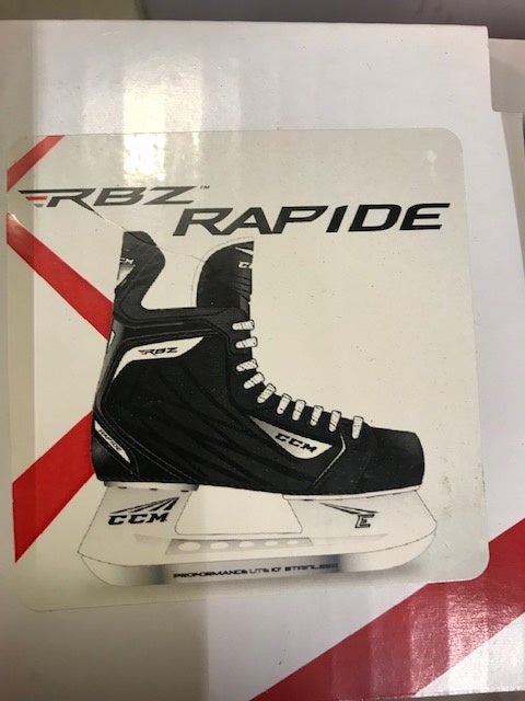 New CCM RBZ 60 ice hockey skates junior size 4 D black regular width skate jr 