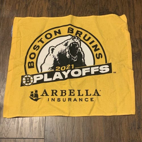 Boston Bruins 2021 NHL Playoffs Team Issued Yellow SGA Rally Towel