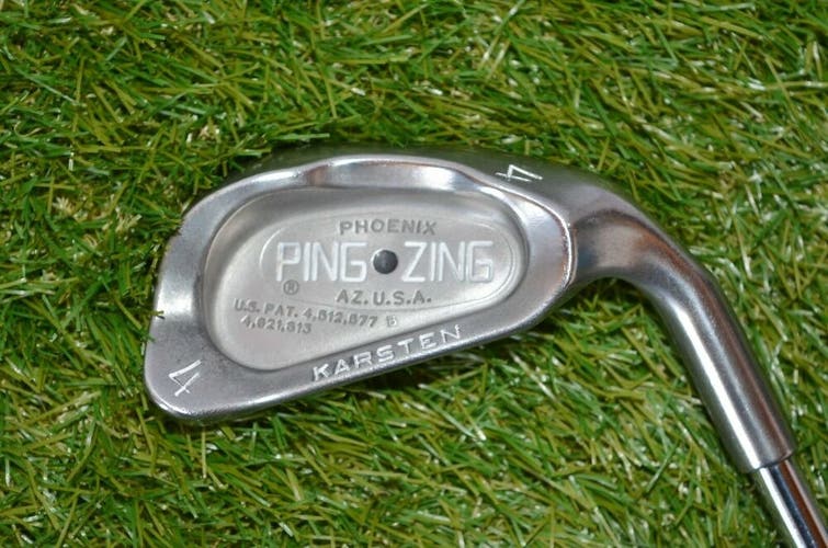 Ping 	Zing Karsten	4 Iron 	Right Handed 	38.5"	Steel 	Stiff	New Grip