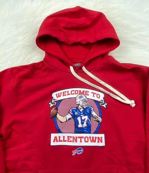 NFL Buffalo Bills Josh Allen Welcome to Allentown Pullover Hoodie Red Men's  L