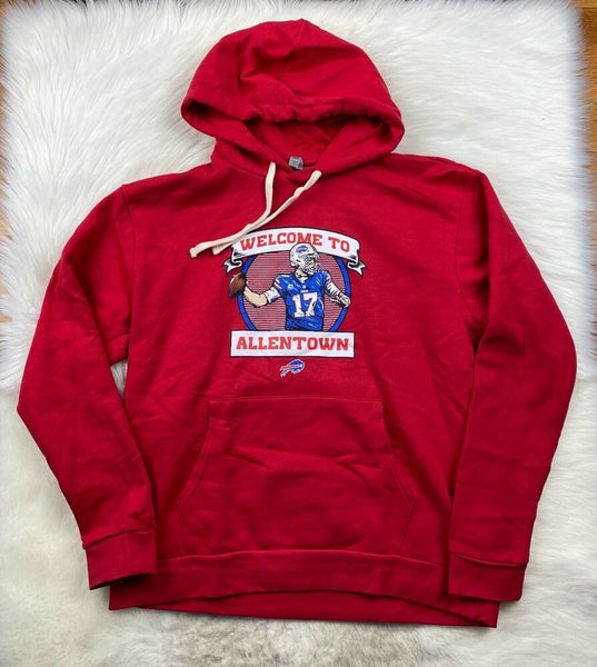 NWT men's large NFL apparel Buffalo Bills Hoodie distressed logo