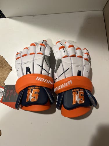 White New Player's Warrior 12" Evo Lacrosse Gloves