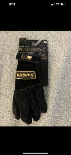 Black New Large Franklin Batting Gloves