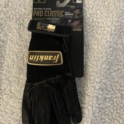 Black New Large Franklin Batting Gloves