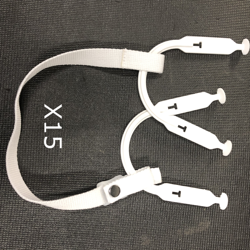 New White Earloop and Chin Strap Combo Team Pack (15 Sets)