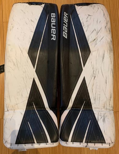 Goalie Leg Pads Used Senior Medium Bauer Ultrasonic Pro Stock