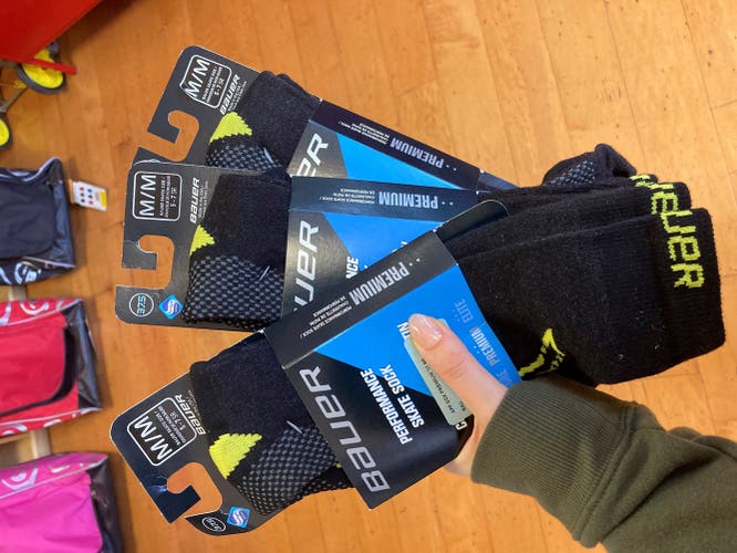 New Bauer Performance Skate Sock Bundle Medium