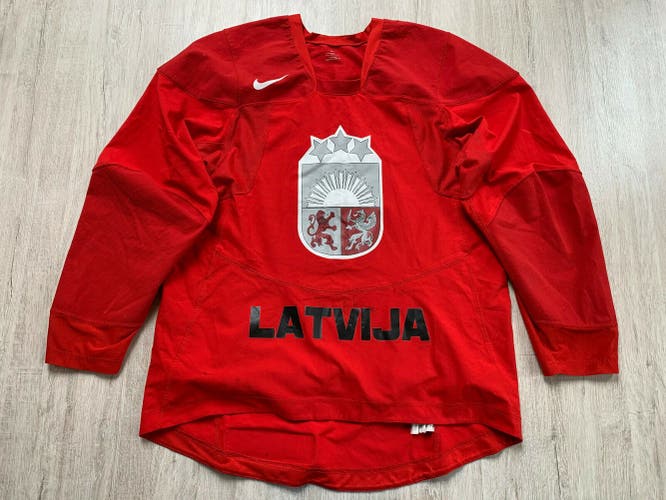 IIHF LATVIA NIke Pro Return Hockey Jersey Size 56