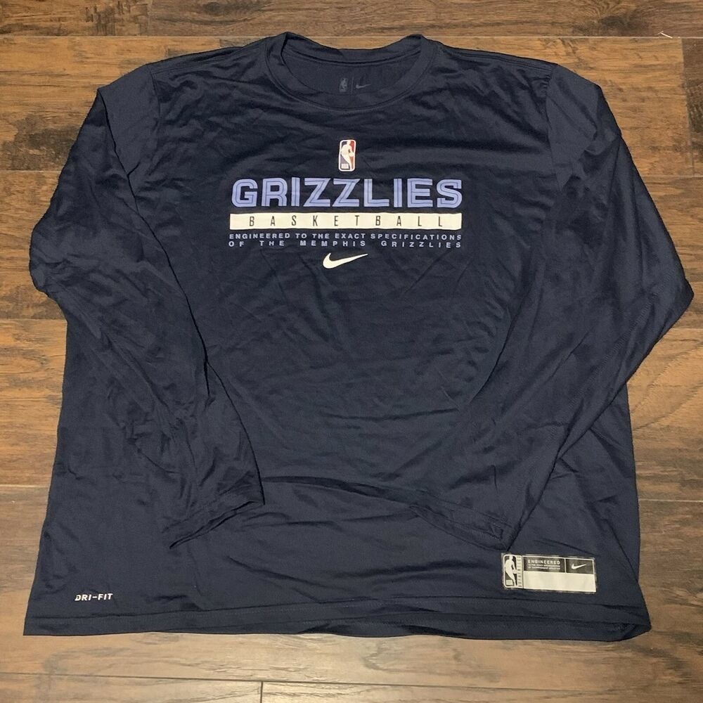 Nike Mens Sz XL-TT Memphis Grizzlies Hardwood Classics Warm Up Shooting  Shirt
