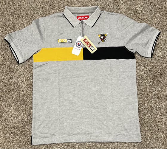 CCM WBS Penguins Golf Shirt Adult Large