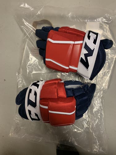 New Red Senior CCM 14" Pro Stock HG97 Gloves Rochester Americans
