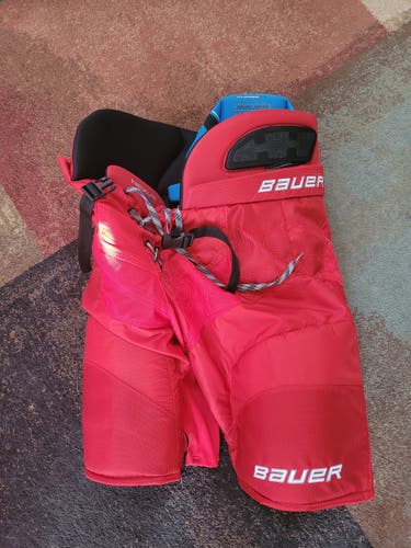 Red Hockey Pants Senior Used XL Bauer Nexus 1000