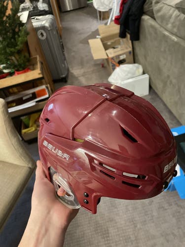 Red New Medium Bauer  Re-Akt 95 Helmet Maroon Used