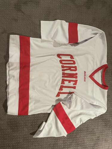 Cornell Men’s Hockey White New Size 52 Bauer Jersey
