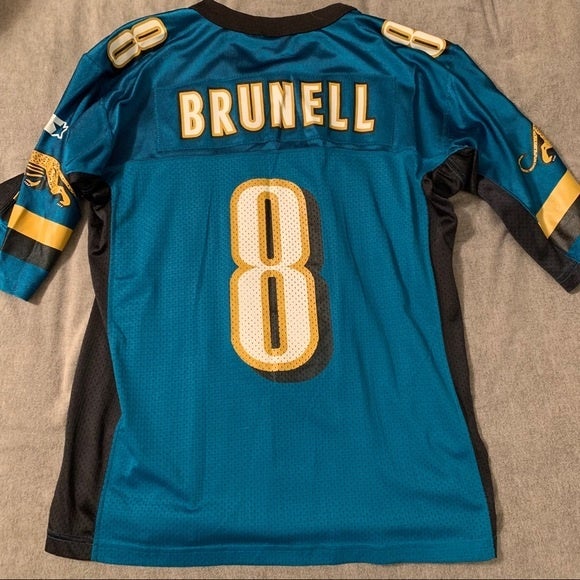 Jacksonville Jaguars NFL Starter Teal Mark Brunell #8 size46 Jersey &  Winter Hat