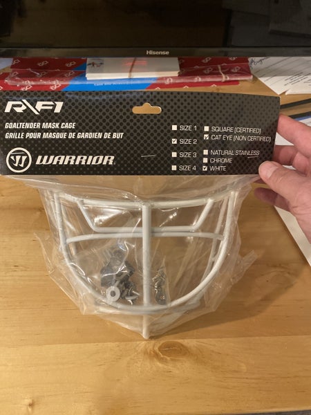 (2) Warrior goalie mask cat eye cage