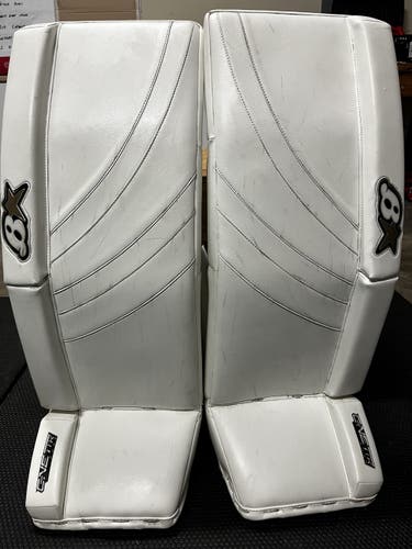 White Senior 34" Brian's  GNETiK Pure Goalie Leg Pads