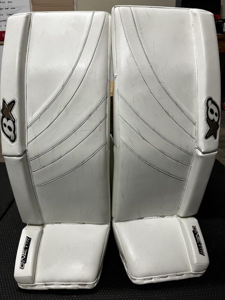 White Senior 34" Brian's GNETiK Pure Goalie Leg Pads