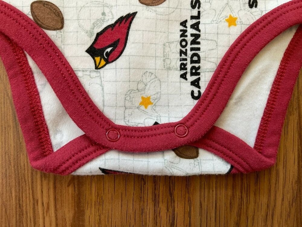 NFL Arizona Cardinals Baby Girls' Onesies 3pk Set - 0-3M